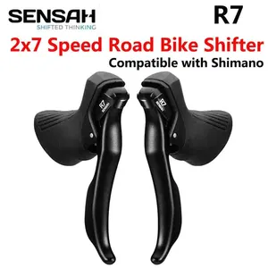 Manettes de vélo de route SENSAH STI 2x7 2x8 2x9 2x10 2x11 vitesses, levier de frein, dérailleur compatible avec <span class=keywords><strong>Shimano</strong></span> Claris <span class=keywords><strong>Sora</strong></span> 105 - Product Image 2