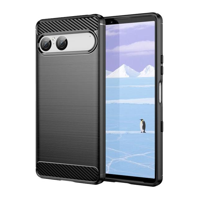 Black Friday For Sony Xperia 10 VII Carbon Fiber Brushed Texture TPU Phone Case