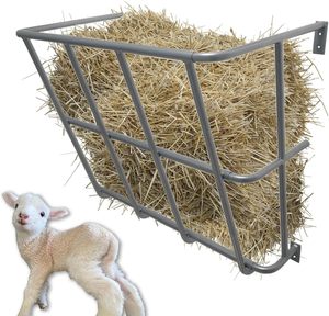 Mur en fer robuste <span class=keywords><strong>à</strong></span> rendement agricole 20 gallons mangeoire <span class=keywords><strong>à</strong></span> <span class=keywords><strong>foin</strong></span> <span class=keywords><strong>à</strong></span> côtés de chèvre <span class=keywords><strong>râtelier</strong></span> <span class=keywords><strong>à</strong></span> <span class=keywords><strong>foin</strong></span> pour moutons <span class=keywords><strong>chevaux</strong></span> - Product Image 1