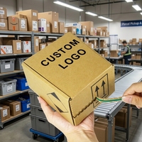 Boîte d'expédition en carton ondulé écologique avec logo personnalisé pour vêtements et chaussures, emballage facile à ouvrir, boîte d'abonnement