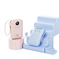 Batterie externe en plastique certifiée 3C, charge ultra-rapide 22,5 W, câble intégré, capacité ultra-grande 20 000 mAh, personnalisable, ternaire