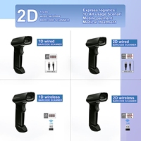 Escáner de Código de Barras Portátil SHUNQI de Gran Capacidad, 2000mAh, Modo Dual CCD, 1D, Alcance Inalámbrico de 50-80m, Cable USB para Conexión por Cable