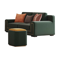 Canapé modulaire en cuir à succès, meubles de salon de villa, luxe, 3 places