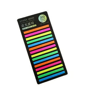 Warna Kustom Tipis Pendek Transparan PET Sticky Note Strip Set Jelas Pagemarker Penanda Buku untuk Membaca Notebook
