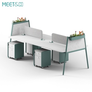 High Quality Modern 2-Person Office Computer Desk Metal Workstation Partition 4-6 Person Workstation Available for Call Centers - Product Image 4
