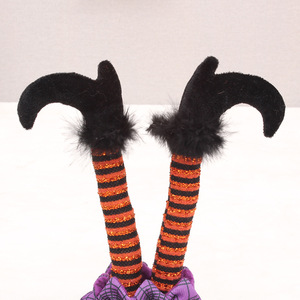 Decoraciones de piernas de elfo invertidas para Halloween, suministros de fiesta reutilizables verdes y morados para accesorios de escena de Halloween - Product Image 3