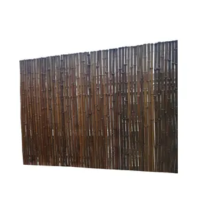 Wall Fence Designs Vietnam Treated Thin Black In A Roll Bamboo Fence