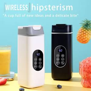 Licuadora Eléctrica Recargable por USB, Vaso Mezclador Portátil de 420 ml con Función de Autolimpieza para Frutas Trituradas y Jugos con Hielo - Product Image 4
