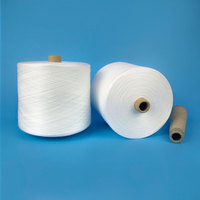 Fil de Polyester 100% de Qualité Supérieure, Prix Usine Xinao, Vente Chaude, Blanc Brut, Filé en Anneau sur Cône en Carton pour Fils à Coudre 40/2