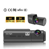 Auto Sight Haute Qualité 2 Canaux 360 Dashcam Ultra Hd 4K Avant Arrière DashCam Caméra de Voiture DashCam pour toutes les voitures