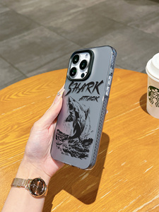 Cover per <span class=keywords><strong>iPhone</strong></span> con stampa squalo stile Street Art, modello antiurto per amanti dell'oceano, compatibile con <span class=keywords><strong>iPhone</strong></span> 17/16/15/14/<span class=keywords><strong>13</strong></span>/12 Pro Max - Product Image 5