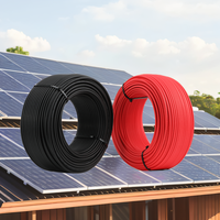Cable Solar Fotovoltaico TUV 62930 IEC62930 de 2.5mm2, Tipo 10mmPV1-F, Conductor de Cobre Estañado Suave, Cable Eléctrico de Cobre