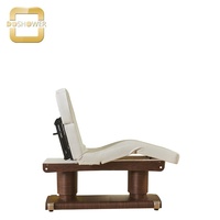 Table d'épilation au laser électrique marron de luxe avec traitement Microneedling Fourniture de salon de beauté avec propriétés de massage