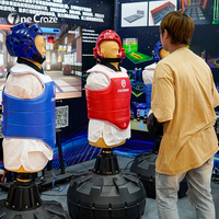 OneCraze CY-QJ-001 Jeu d'arcade de boxe AR Cyber électrique pour 3 joueurs, avec grande puissance de frappe, version anglaise