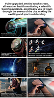 Montre connectée authentique Jiaming Forerunner 265 970 165 255 FR16, montre de sport et d'extérieur, fitness, course à pied, natation, marathon, cyclisme