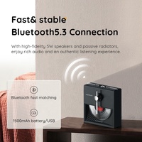 Boîte à musique rétro, basses de haute qualité, mini haut-parleur sans fil portable en métal avec lumière LED clignotante