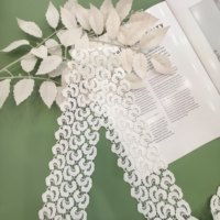 Dentelle soluble dans l'eau, grandes et petites coquilles, accessoires de broderie, accessoires de robe raffinés, garniture en dentelle polyester