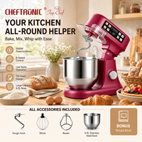 Robot culinaire électrique Cheftronic 6,0 L avec écran tactile couleur, balance intégrée et fonction de fermentation pour la pâtisserie et la préparation des pâtes