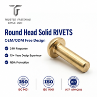Rivets et goujons de poignée de couteau TianFang, rivets à tête ronde en laiton massif, petite tête bombée, longueur de goujon personnalisable disponible dès maintenant