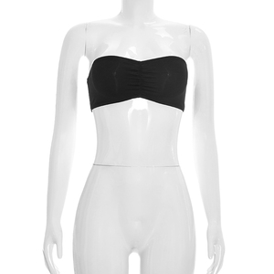 Viviblook Q26DS063 Vestido de Verano para Mujer, Nuevo Vestido Ajustado Sexy con Cuello Alto y Transparencias, Mini Vestido con Top sin Tirantes - Product Image 6
