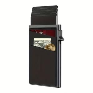 ที่ใส่บัตรอลูมิเนียม RFID แบบป๊อปอัพแบบอัตโนมัติเคสกระเป๋าสตางค์สไตล์ธุรกิจสำหรับบัตรเครดิตและบัตรธนาคาร - Product Image 5