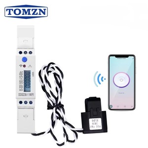 TOMZN 18 мм Tuya Однофазный 60А Умный счетчик энергии на DIN-рейку с Wi-Fi, таймер, монитор потребления электроэнергии, счетчик кВтч, ваттметр 110В 220В - Product Image 1