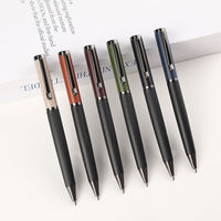 Stylo bille classique de luxe en métal 0,5 mm noir pour bureau et école, personnalisable avec logo, qualité supérieure, idéal pour les affaires et le sport, nouveauté.
