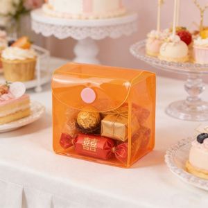 Pvc <b>Transparent</b> <b>Makeup</b> Snap Button Colorful Gift Promotional <b>Bag</b> - Product Image 1
