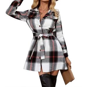 Manteau de <span class=keywords><strong>fourrure</strong></span> à carreaux mi-long pour femme, automne et hiver 2022 - Product Image 1