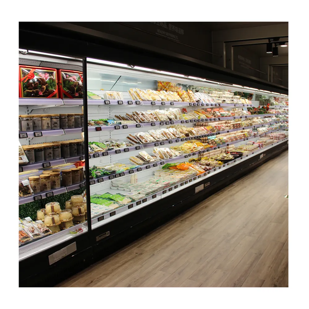 Koelapparatuur Groente Commerciële Multideck Chiller Open Display Koelkast Produceren Display Koeler Voor Supermarkt