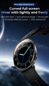 Montre connectée IA pour femme avec écran AMOLED, étanche IP68, mesure de la pression artérielle, fréquence cardiaque, cycle menstruel et lumière puissante - Product Image 5
