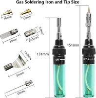 Lanceforce Dropshipping - Mini Soldador de Butano 13 en 1, Antorcha de Soldadura Inflable Portátil, Herramienta Manual para Bricolaje, 200-400 °C, 120-300 W