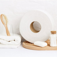 Papier toilette en rouleau jumbo en gros, pâte de bois vierge, étiquette privée personnalisée pour hôtel et restaurant