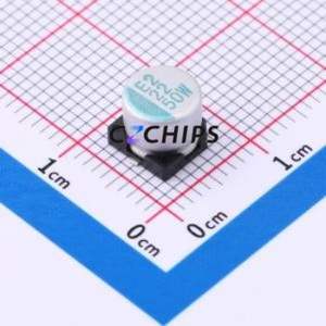 Condensateur électrolytique hybride solide-liquide en aluminium HBW220M1HTR-0606 SMD, D6.3xL5.8mm 22uF 20% 50V - Product Image 1