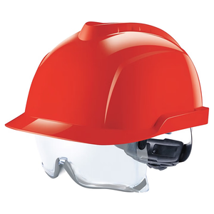 <span class=keywords><strong>Casque</strong></span> de sécurité de <span class=keywords><strong>chantier</strong></span> de marque réputée <span class=keywords><strong>MSA</strong></span> V-Gard 930 en ABS avec lunettes de protection intégrées pour la protection de la tête - Product Image 4