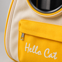 Sac à dos respirant pour animaux de compagnie Hello Cat, porte-animaux transparent en PVC, capacité 20000 ml, jaune gris-bleu, YAOYUE