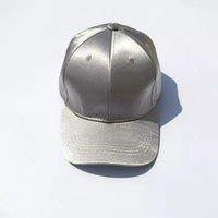 Suministro de fábrica china, precio barato brillante, diseño de bordado de Color personalizado a granel, gorras de béisbol de satén de 6 paneles