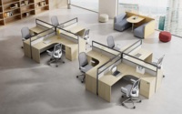 Modern Office Workstation with Glass Steel Aluminium Frame for School & Hospital Application Office Divider Partition