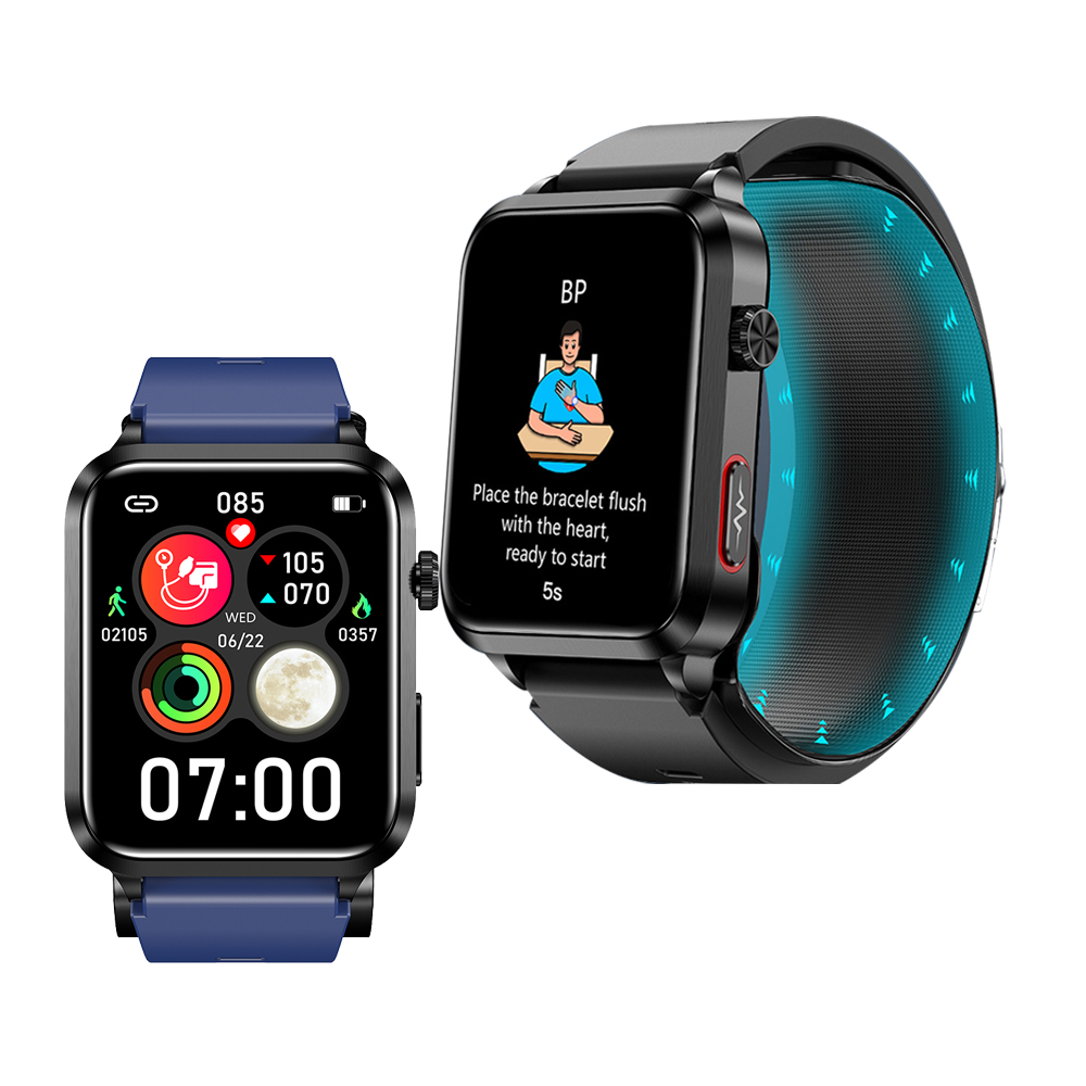 Smart health sensor watch bracelet with handheld ecg and bp monitor for diabetic