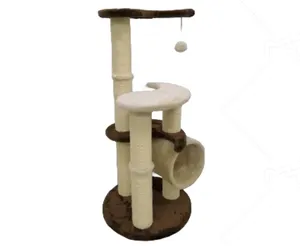 Relipet gatto albero graffio giocattolo morbido peluche salto piattaforma gatto torre tunnel appeso palla di peluche semplice gatto albero casa