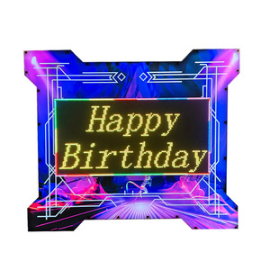 Panneau lumineux portable rectangulaire à LED néon avec affichage de texte Wifi, effet défilant « Joyeux Anniversaire », pour bars, discothèques, KTV - Product Image 5
