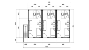 Maison conteneur mobile à double étage, à assemblage rapide, avec salle <span class=keywords><strong>de</strong></span> douche intégrée, <span class=keywords><strong>logement</strong></span> modulaire économique pour hôpitaux extérieurs et aires <span class=keywords><strong>de</strong></span> restauration - Product Image 5