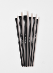 Bomeijia ชุดแปรงทาสีสีน้ำสำหรับศิลปินผมผ้าไนลอน<span class=keywords><strong>สี</strong></span><span class=keywords><strong>ขาว</strong></span>6ชิ้น, แปรงทา<span class=keywords><strong>สี</strong></span>ด้ามยาวผ้าไนลอนนุ่มป้องกันการหลุดร่วง - Product Image 5