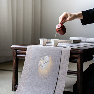 Tapete de Té de Fibra Estilo Chino Guanlan 120x60cm Antideslizante y Aislante del Calor para Ceremonia del Té y Uso Doméstico - Product Image 2