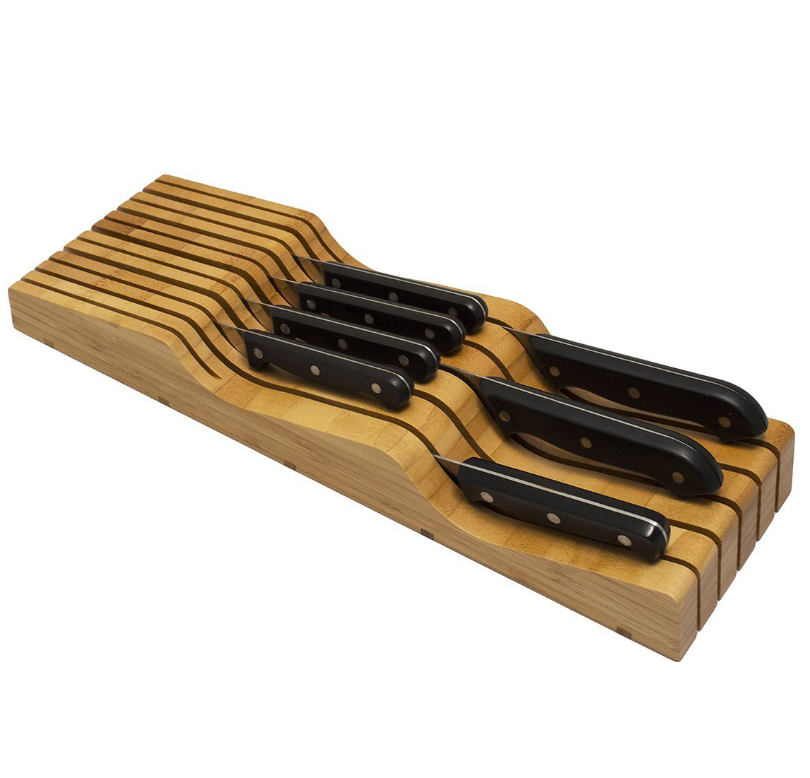Ящик для ножей, 100% органический бамбуковый ящик, держатель для ножей
