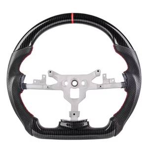 Volant en cuir perforé en fibre de carbone avec impression hydro pour <span class=keywords><strong>Chevrolet</strong></span> <span class=keywords><strong>Corvette</strong></span> C6 Z06 <span class=keywords><strong>Zr1</strong></span> 2006 2007 2008 2009 2010 <span class=keywords><strong>2011</strong></span> - Product Image 1