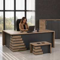 Vente en gros de 1.4m de petits meubles de bureau modernes, table d'ordinateur extensible en bois populaire pour la maison, le hall ou le bureau du personnel