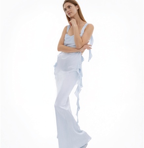 <span class=keywords><strong>Maxi</strong></span> Abito Estivo 2025 in Chiffon Lavorato a Maglia con Stampa Digitale, Lavabile, con Spalle Scoperte, Fodera in Poliestere, <span class=keywords><strong>Moda</strong></span> Casual Senza Schienale - Product Image 2