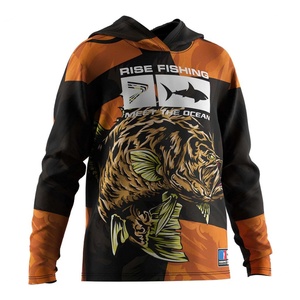 เสื้อฮู้ดดี้ตกปลาชายทะเล แห้งเร็ว พิมพ์โลโก้ได้ตามต้องการ เสื้อแขนยาวมีฮู้ดสำหรับเด็กผู้ชาย - Product Image 3