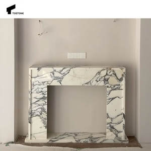 Toboneコンサイス天然アラベスカートコルキア大理石の暖炉周囲装飾用リビングルームヴィラインテリア - Product Image 2